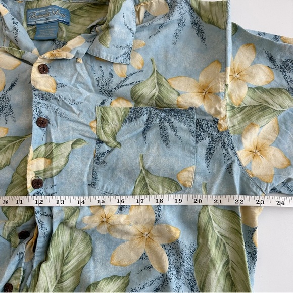 Bermuda Bay 100% Silk Men’s Button Up Shirt Hawaiian Tropical Short Sleeve Large - Picture 5 of 8